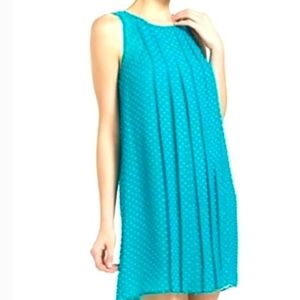 Sachin + Babi Teal Silk Blend Flocked Dress Size 6